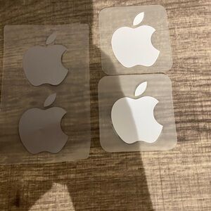 Apple stickers set of 4